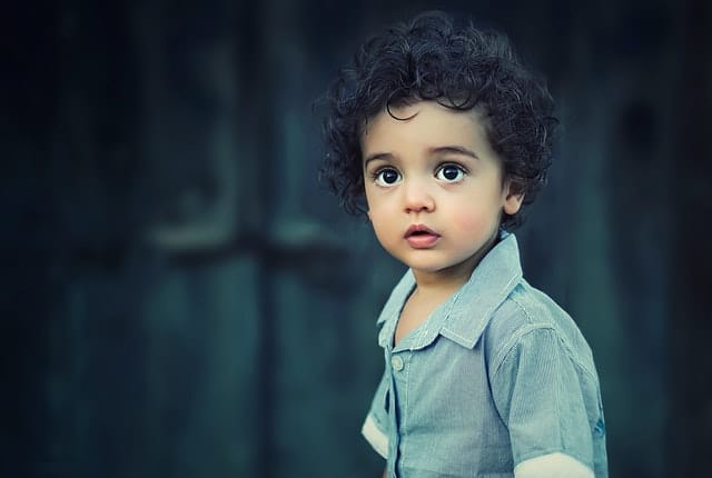 child looking into the camera 